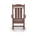 Traditional Porch Rocker Classic HDPE Poly Lumber For Porch, Patio, And Garden Comfort