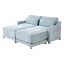 Stylish Sofa With Ottoman And Lumbar Pillows, Ergonomic Design by HouseOfZazla