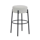 30" Tall, Round High Bar Stools, Set of 2 - Contemporary upholstered dining stools for kitchens, coffee shops and bar stores - Includes sturdy hardware support legs