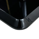 A modern, minimalist, and luxurious table. A black imitation marble tabletop with MDF U-shaped legs. Dining table, computer table. For restaurants and living rooms 63" x 35.4"x 30" F-U