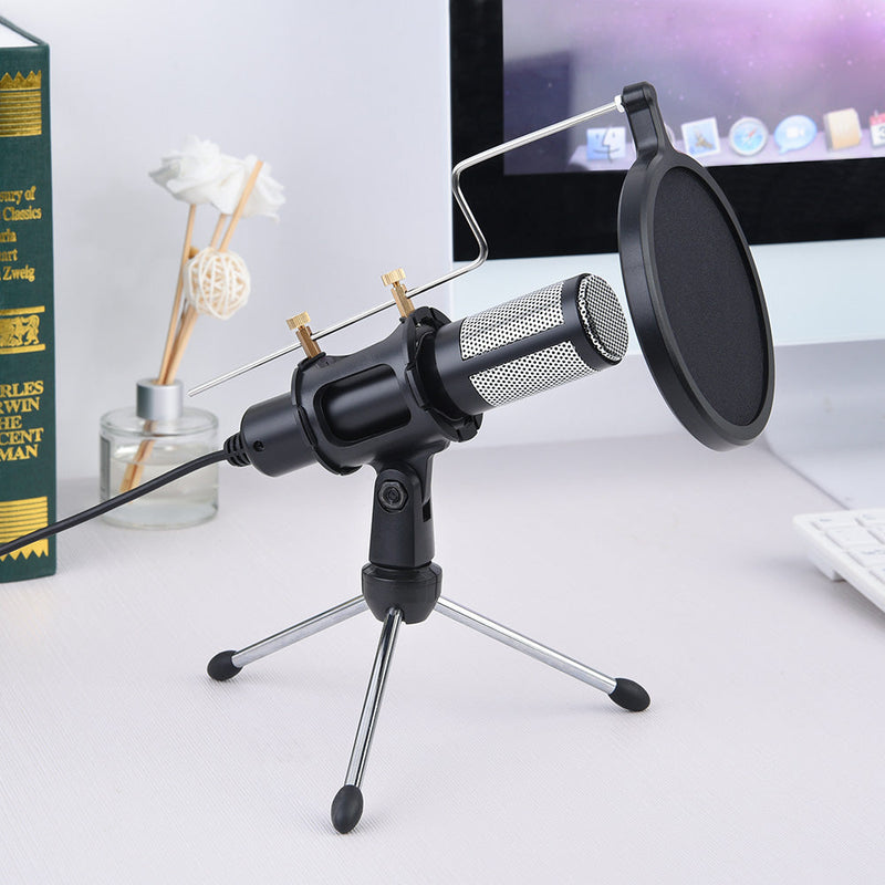 Yescom Condenser USB Microphone & Tripod Stand Kit Chatting Recording