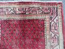 3'7"X 10' Antique Handmade India Oriental Paisley Wool Runner Rug Vegy