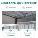 6x8FT Galvanized Steel Outdoor Storage Shed