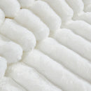 Everett 4-Piece White Micro Mink King Bedding Ensemble