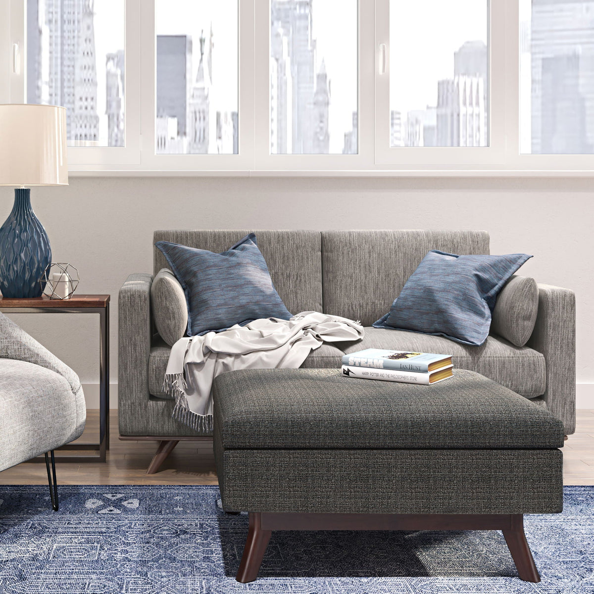 Owen - Upholstered Rectangular Storage Ottoman, photo 29 of 40