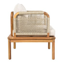 Outdoor Acacia Wood and Rope Club Chair with Cushions (Set of 2) by HouseOfZazla