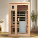 Low EMF Hemlock Wood Far-Infrared Indoor Two-Person Sauna Room by HouseOfZazla