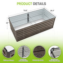 2-Pack 74.6"x35.4"x25" Raised Garden Bed Kit, Metal Elevated Planter Box by HouseOfZazla