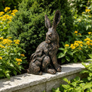 21'' Tall Mother Hare & Baby Cuddling Garden Statue