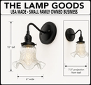 Sweet Ruffle Antique 1950's Glass Wall Sconce Light Fixture by The Lamp Goods