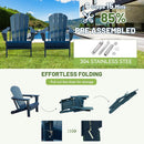 Adirondack Chairs Set of 2 - HDPE Plastic Outdoor Chairs by HouseOfZazla
