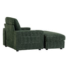 Oversized Chaise Lounge Indoor Rabbit Fur Sofa Bed With Storage Ottoman And Armrests Cup Holders With Deep Seat by HouseOfZazla
