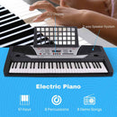 Yescom Musical Electronic Keyboard 61 Keys Instrument Black