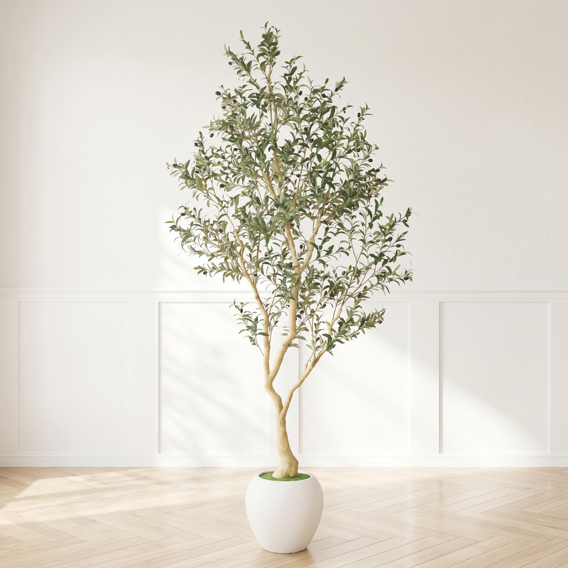8.2FT Artificial Olive Tree With Big Decorative, photo 4 of 8
