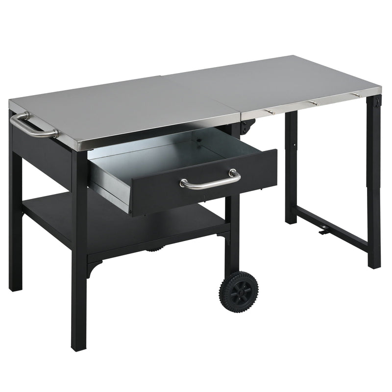 Foldable Outdoor Kitchen Cart With Storage For Patio, photo 8 of 35