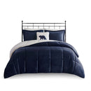 Full/Queen Plush to Sherpa Down Alternative Comforter Set