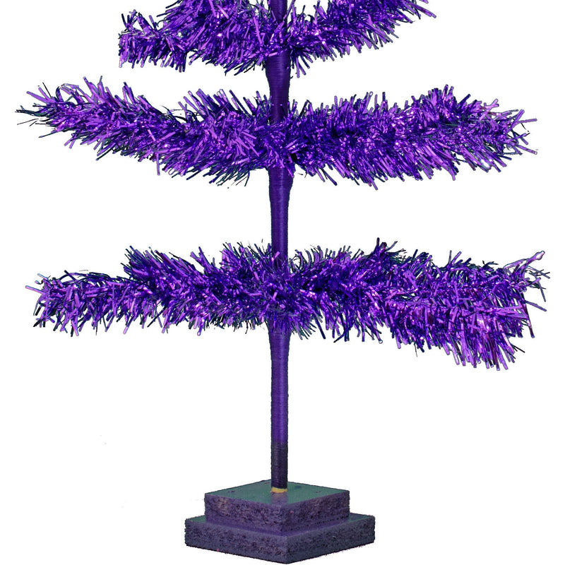 28in Vintage Purple Tinsel Christmas Tree