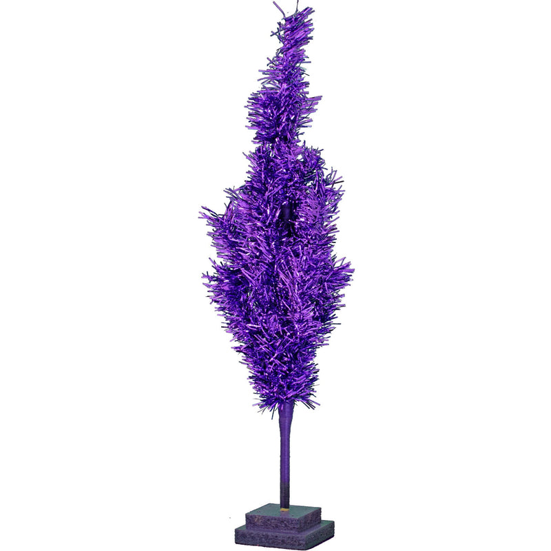 28in Vintage Purple Tinsel Christmas Tree