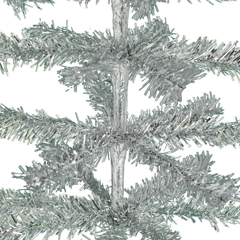 28in Vintage Silver Tinsel Christmas Tree