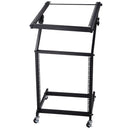 Yescom 19in 12U Space Rolling Audio Mixer Stand Cart Rack Mount