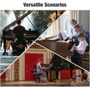 Yescom Piano Bench Leather Seat Adjustable-Height w/ Storage