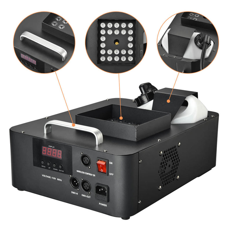 Yescom Fog Smoke Machine w/ Remote Light DMX 20000 CFM 1500w