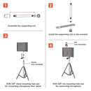Yescom Microphone Studio Isolation Shield Sound Isolator Absorber 3-Panel