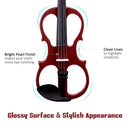 Yescom 4/4 Full Size Electric Violin Bow Headphone Case Set