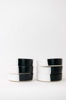 Dawson Stoneware Bowl - Matte Black/White - Set of 6