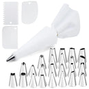 29-piece stainless steel cream puff nozzles set kitchen piping tools by Decorbites