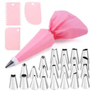 29-piece stainless steel cream puff nozzles set kitchen piping tools by Decorbites