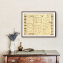Vintage Map of Genesee County, New York 1854