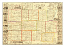 Vintage Map of Genesee County, New York 1854