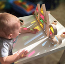 24 Pcs Rainbow Acrylic Sensory Wooden Building Blocks by Green Elephant Home and Toys