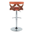 Gardenia - Mid Century Modern Adjustable Barstool With Swivel With Rounded T Footrest (Set of 2) by HouseOfZazla