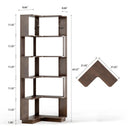 6-Tier L-Shaped Corner Bookshelf with Anti-Tip Safety Kit