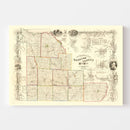 Vintage Map of Madison County, New York 1853