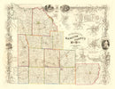 Vintage Map of Madison County, New York 1853