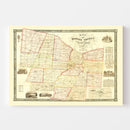 Vintage Map of Monroe County, New York 1852