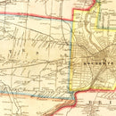 Vintage Map of Monroe County, New York 1852