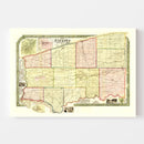 Vintage Map of Niagara County, New York 1852