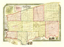 Vintage Map of Niagara County, New York 1852