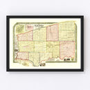 Vintage Map of Niagara County, New York 1852