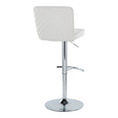 Henry - Contemporary Adjustable Barstool With Swivel & Rounded T Footrest (Set of 2) by HouseOfZazla