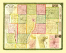 Vintage Map of Ontario County, New York 1852
