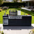 98-Inch 4-Burner Stainless Steel Gas Outdoor Kitchen Barbecue Island Grill by HouseOfZazla