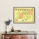 Vintage Map of Putnam County, New York 1854