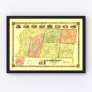 Vintage Map of Putnam County, New York 1854