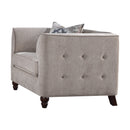 Cyndi Tan Velvet Accent Chair