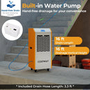 290 Pints Commercial Dehumidifier with Pump and Drain Hose for Basement Warehouse-Yellow by LJGDeals
